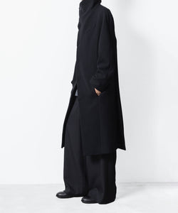 ato】ENGLAND LAMB MELTON STAND COLLAR COAT - BLACK | 公式通販