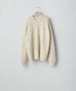 ssstein / シュタイン】KID MOHAIR KNIT CREW NECK LS - MIX WHITE