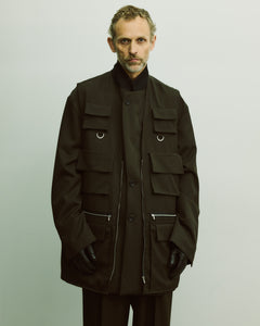 ssstein / シュタイン】OVERSIZED MULTI POCKET VEST - MILITARY KHAKI