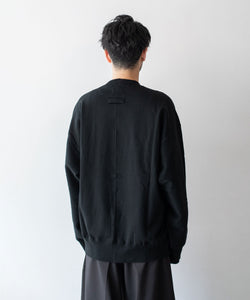 stein / シュタイン】OVERSIZED UNTWISTED YARN SWEAT LS - BLACK