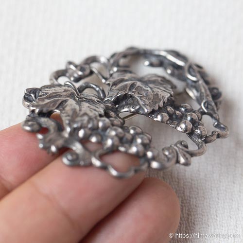 アールヌーボー葡萄アンティーク・シルバー・ブローチ – アンティーク