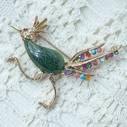 Swoboda スワボダ-天然石-虹色ロードランナー・バード・ヴィンテージ