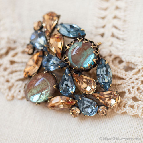 Regency-サフィレット／サフィリーン・ヴィンテージ・ブローチ兼