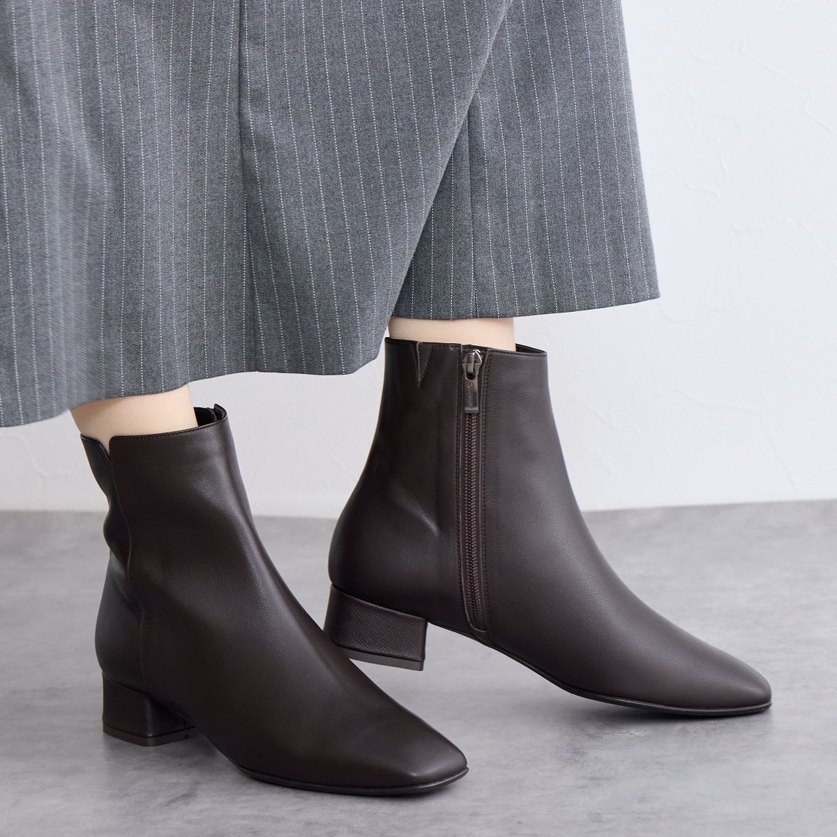 SALE】サイドVカットショートブーツ/641412