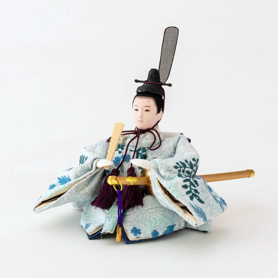 薄青と青色のグラデーションの雛人形【Simple-Flower Girl そう雛