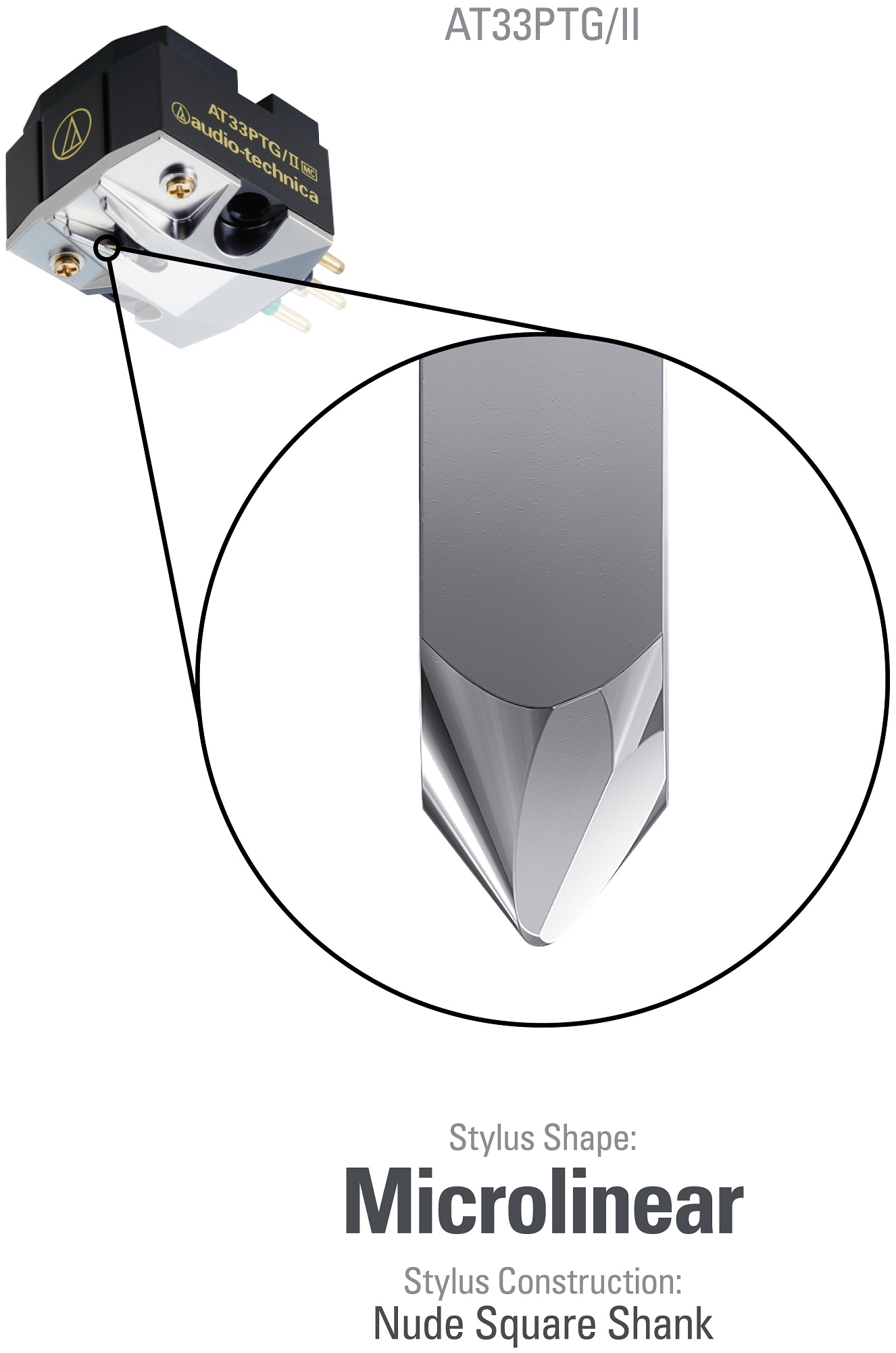 Audio-Technica AT33PTG/2 Dual Moving Coil MC Cartridge | Hi-Fi Heaven