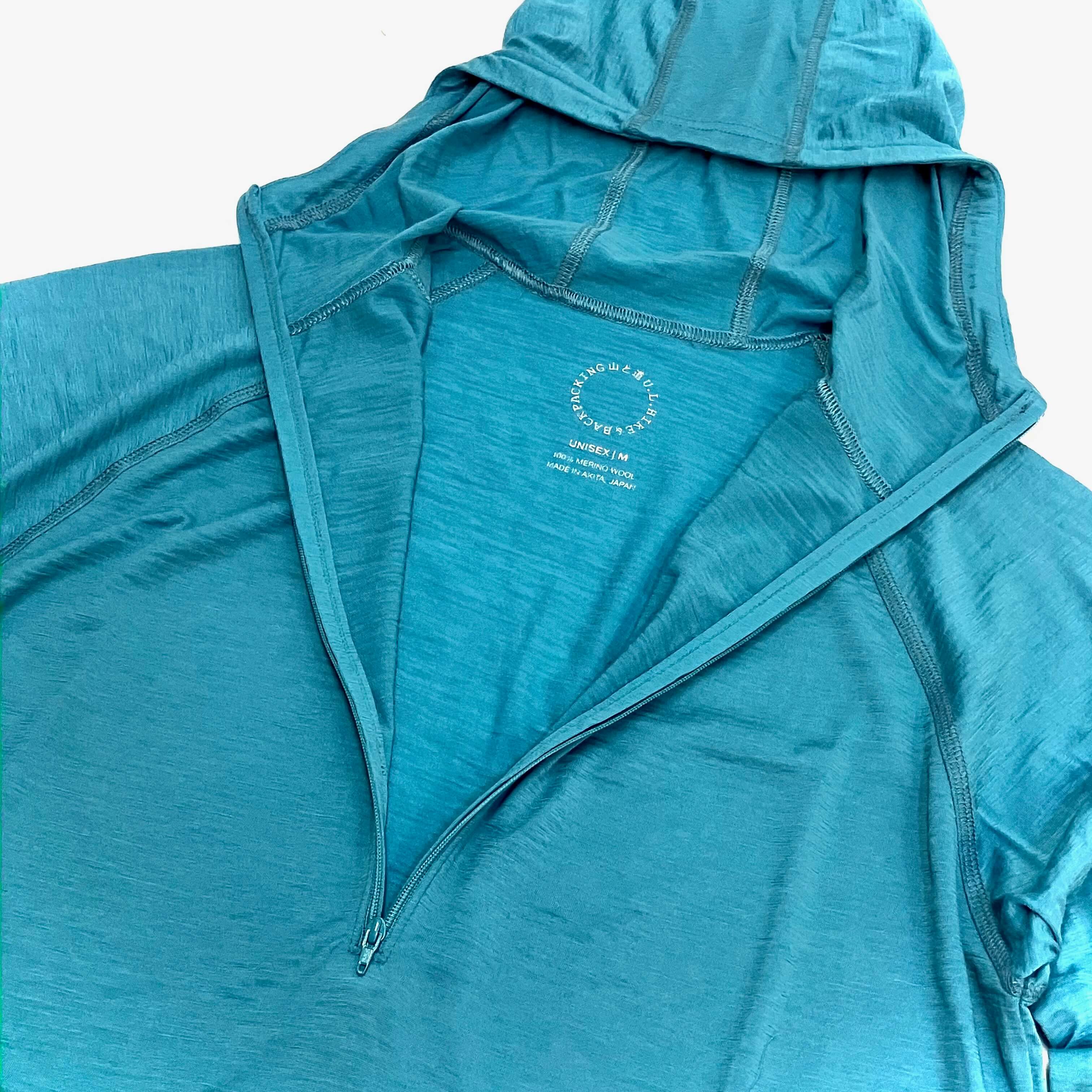 100%Light Merino Half Zip Hoody | 100%ライトメリノハーフジップ