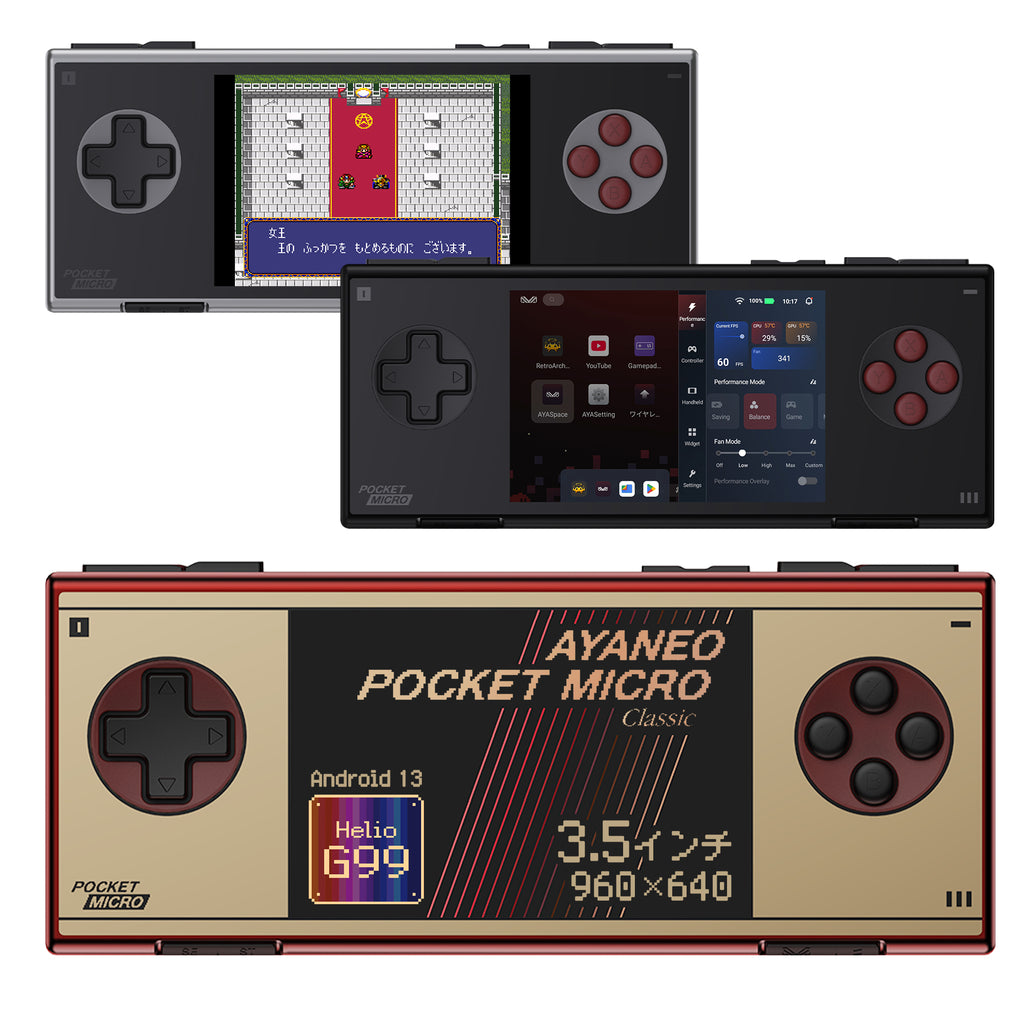 AYANEO POCKET MICRO Classic Androidゲーム機 Helio G99 – UMPC専門店