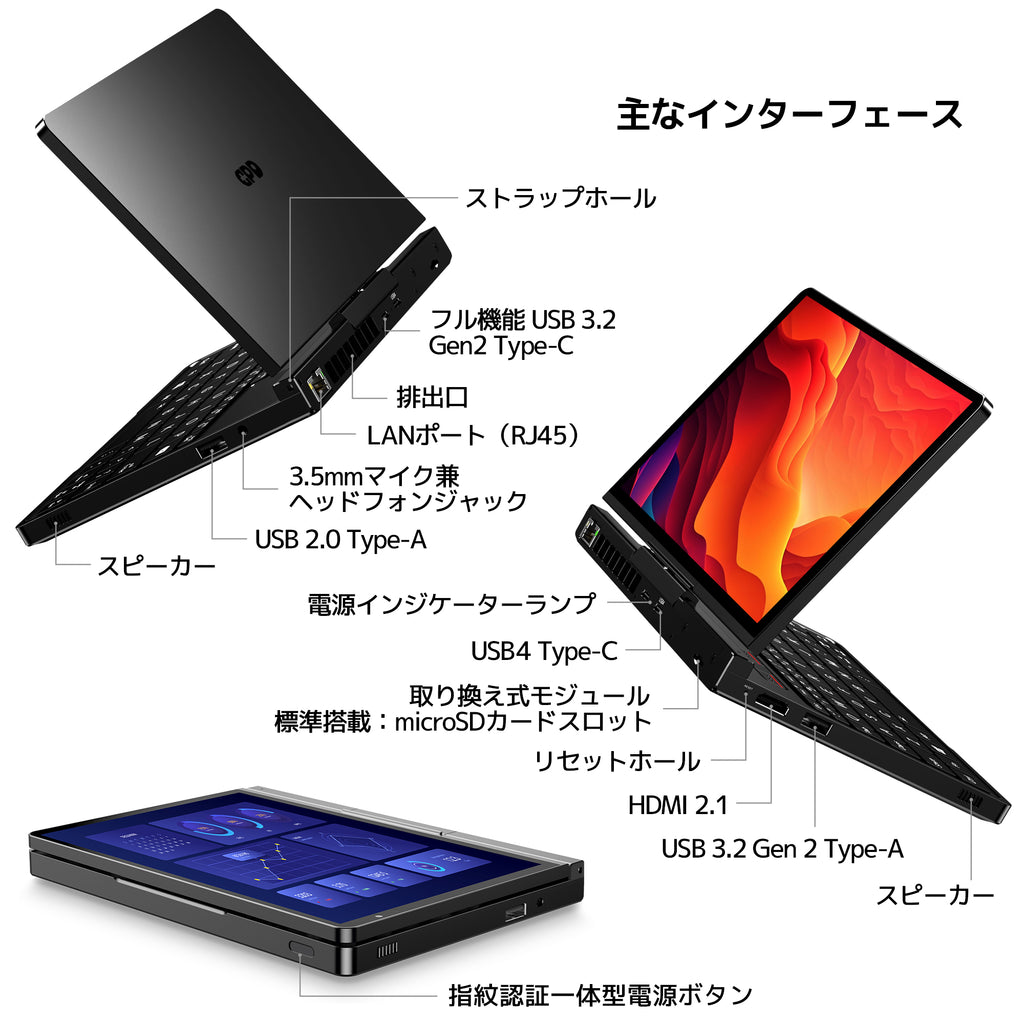 GPD Pocket 4 AI PC Ryzen AI 9 HX 370/Ryzen 8840U – UMPC専門店