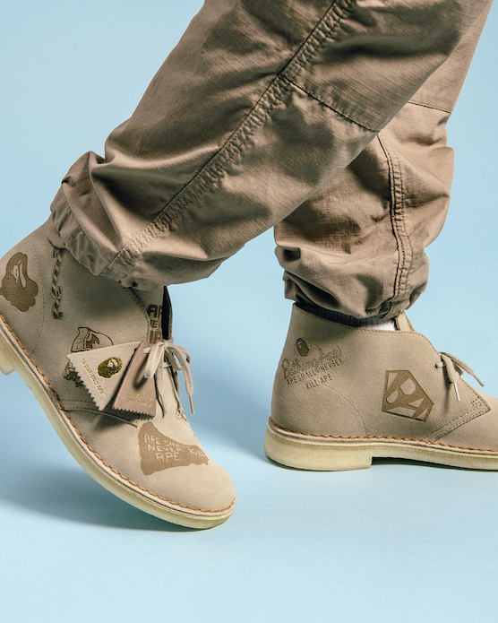 Clarks デザートブーツ70周年記念 A BATHING APE ®とのコラボシューズ