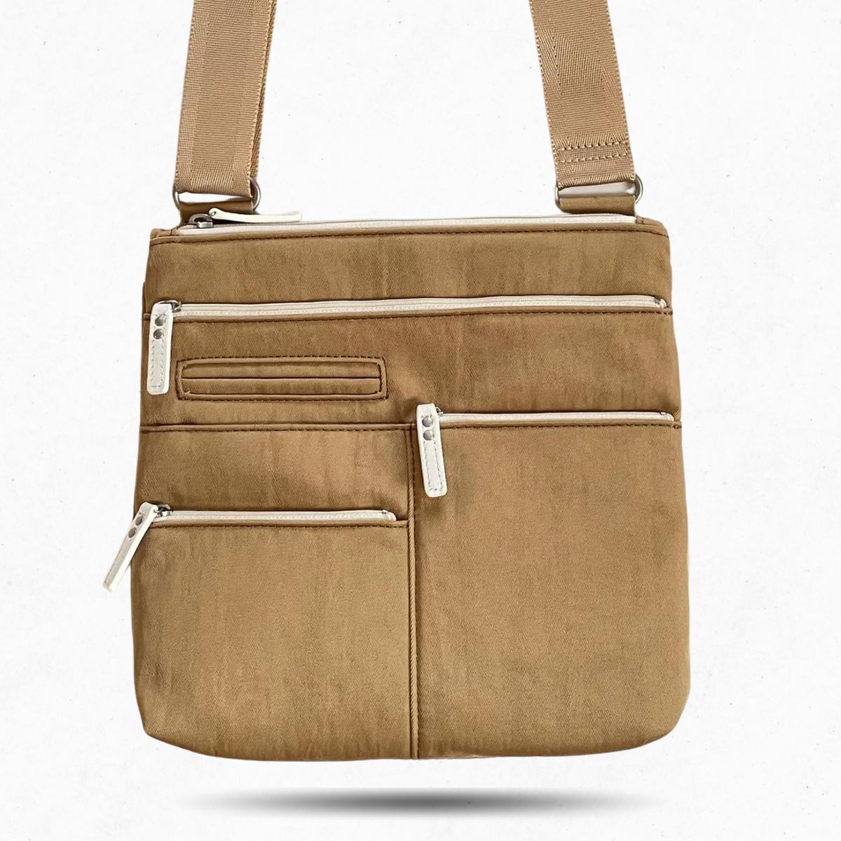 NICO - Rattan x White | Multi-Pocket Shoulder Bag | Small – Highway