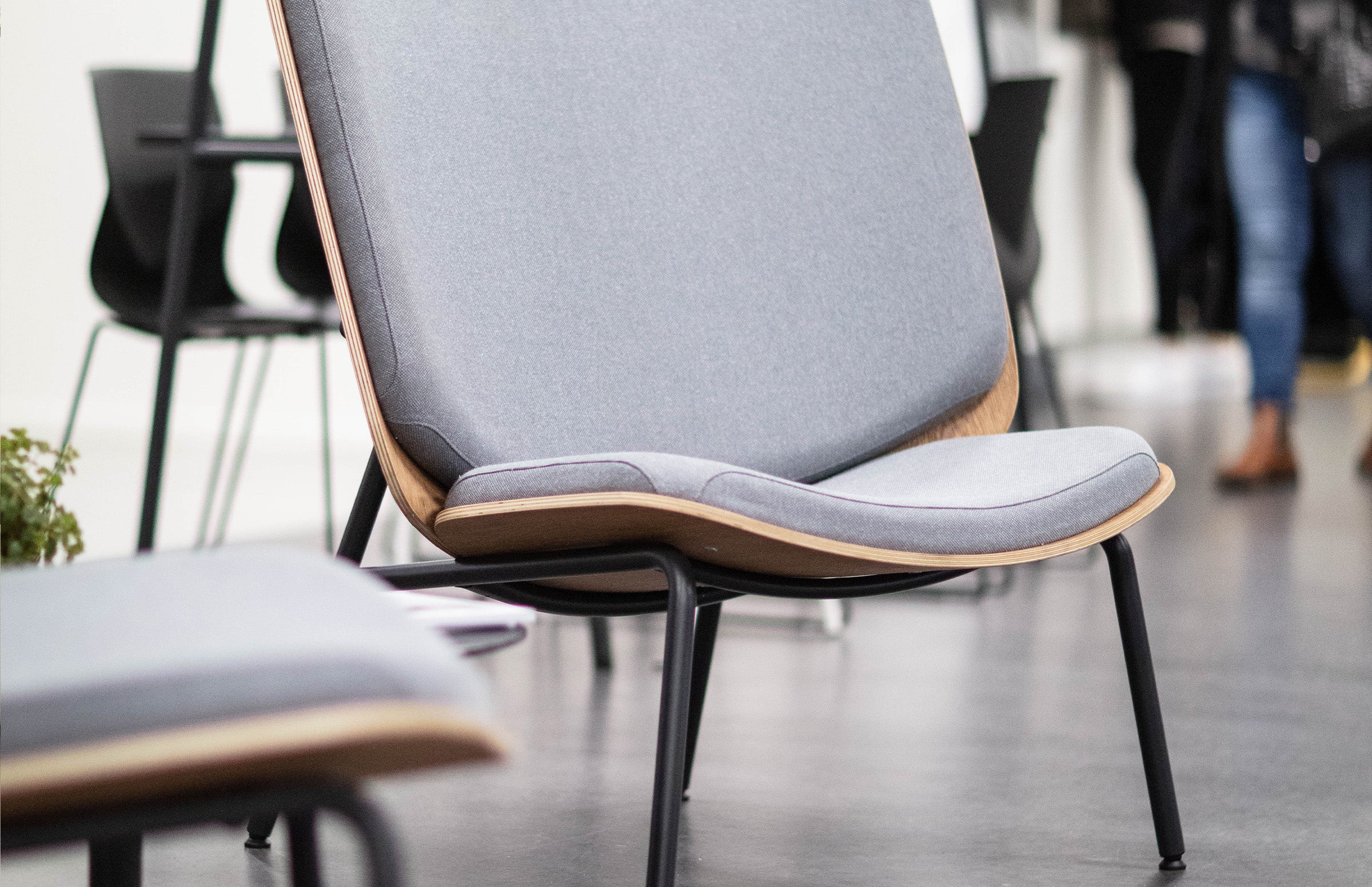 FourAll® Lounge Chair, Highback, Upholstered Interior - Wood Shell