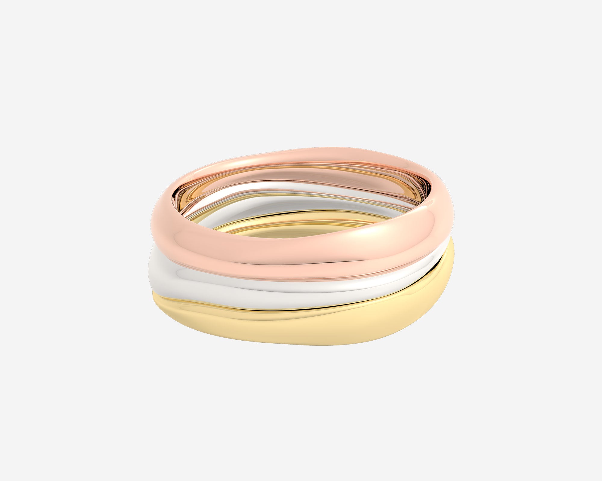 The Duo Melt | Two-Tone Stackable Wedding Ring Set | Holden