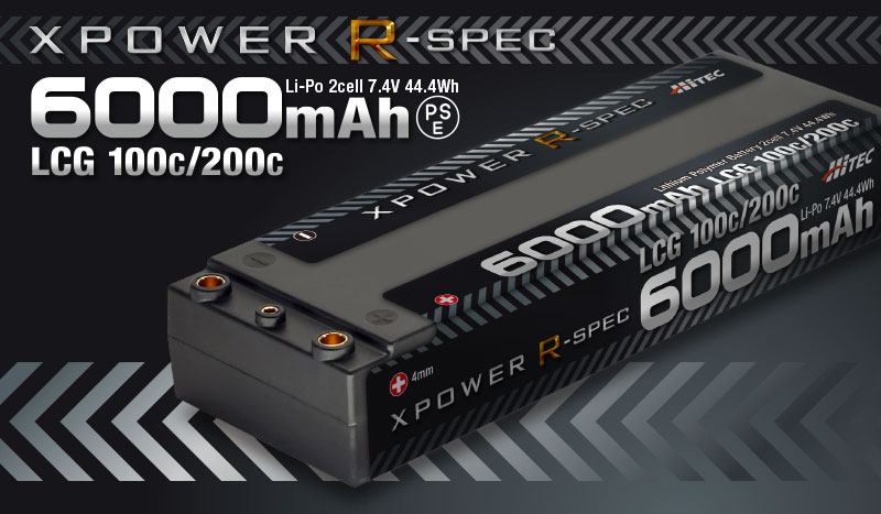 XPOWER R-SPEC Li-Po 7.4V 5000mAh 100C/200C | Hitec Multiplex Japan
