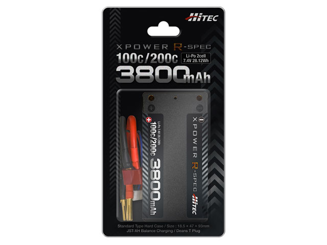 XPOWER R-SPEC Li-Po 7.4V 3800mAh 100C/200C | Hitec Multiplex Japan