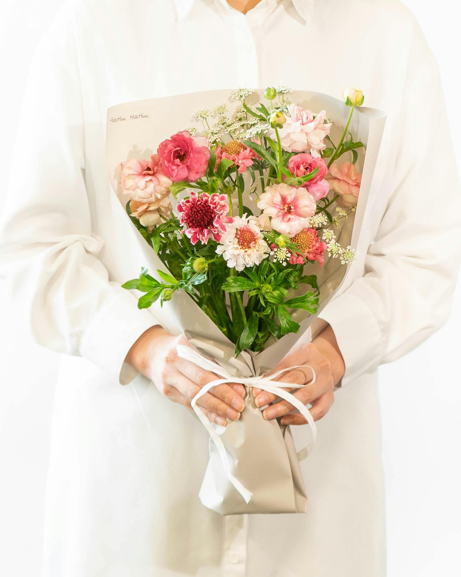 産地直送 ラナンキュラスラックス 草花 花束 ピンク Sサイズ／千葉