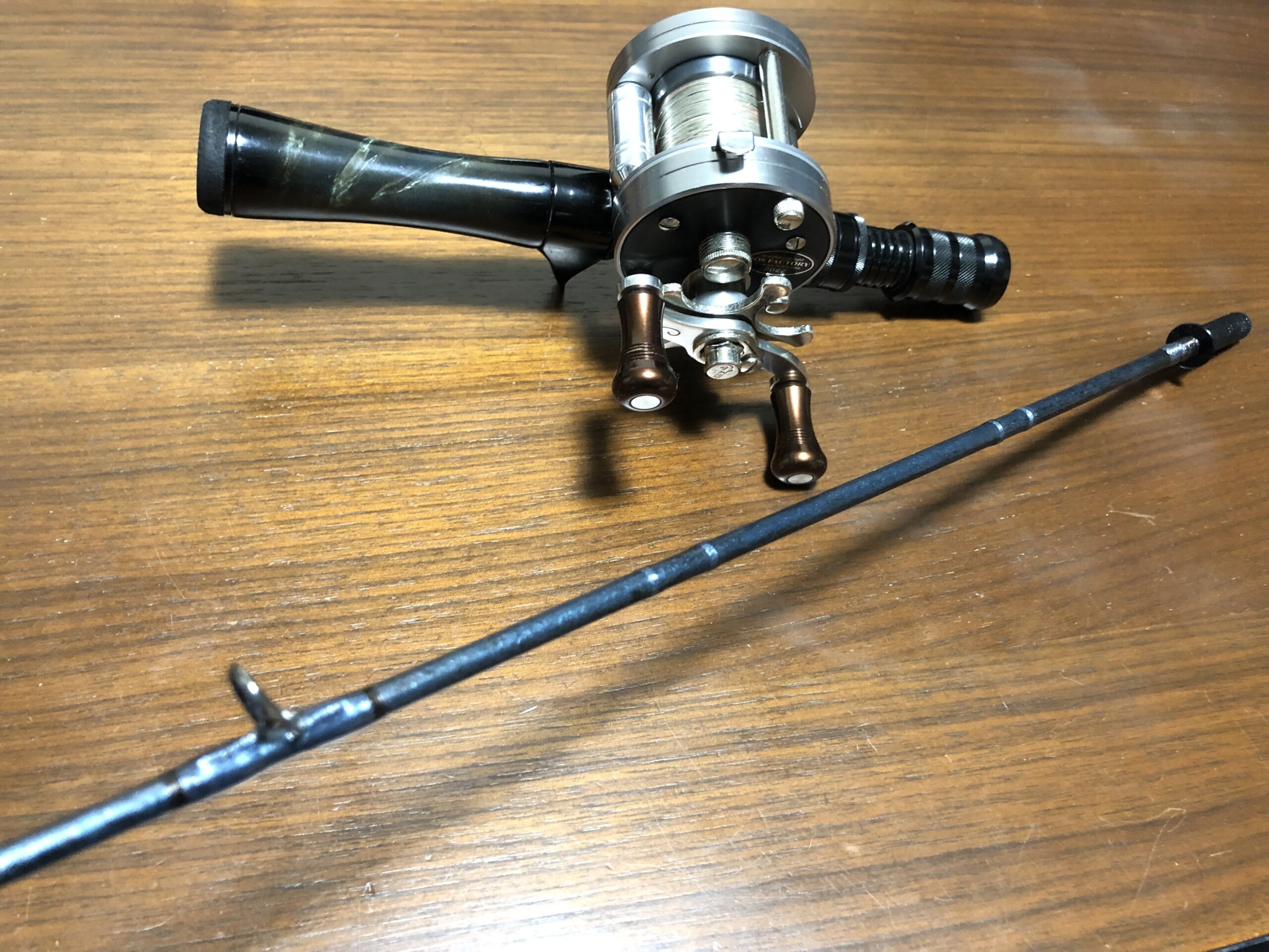 Hitotoki works 浅葱 グリップ 浅葱グリップに合わせてロッド製作