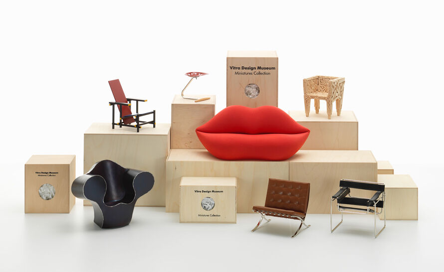 Miniature Mies van der Rohe MR20 Armchair produced by Vitra Design