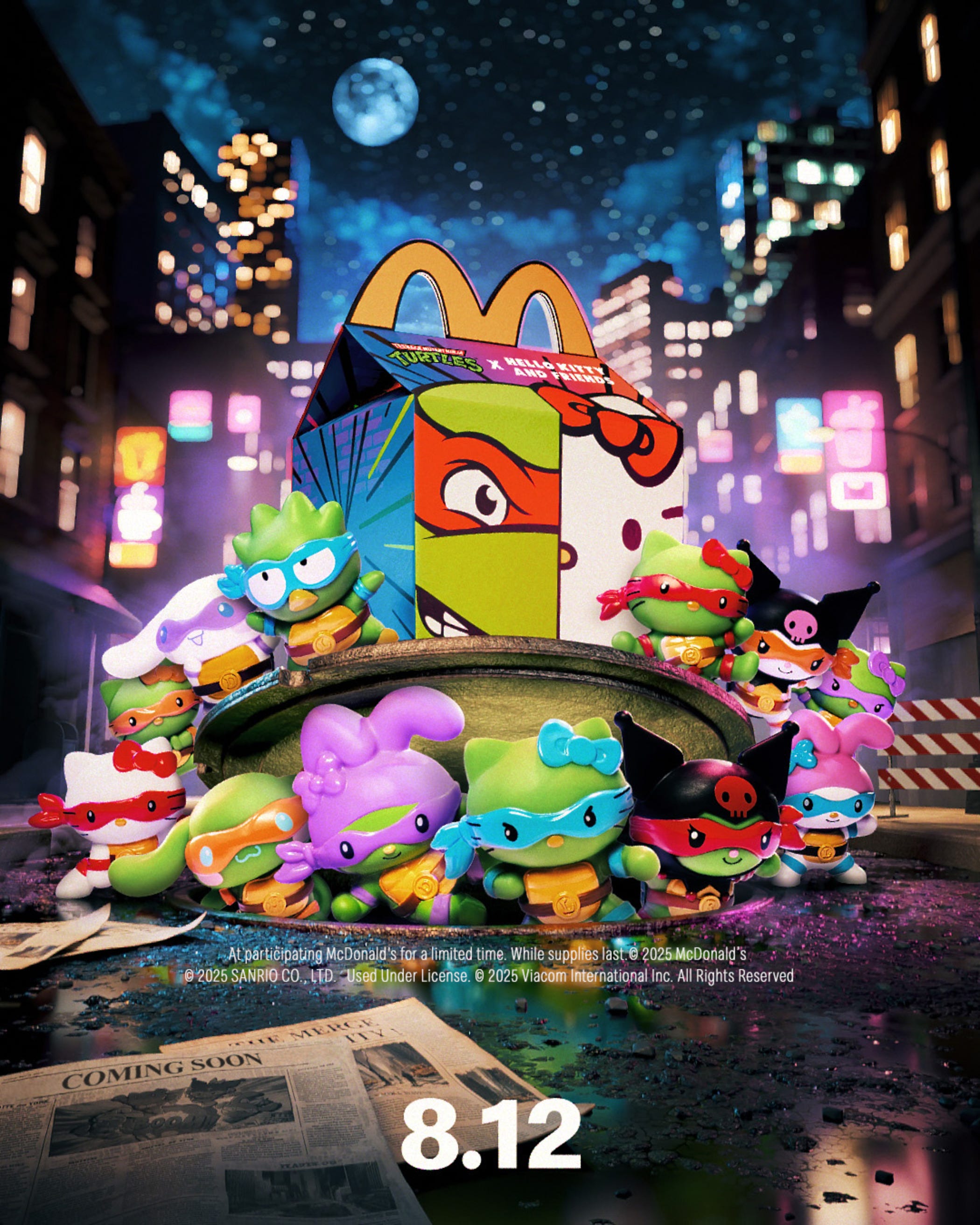 McDonald's Hello Kitty x Ninja Turtles Toys Will Have Every '90s