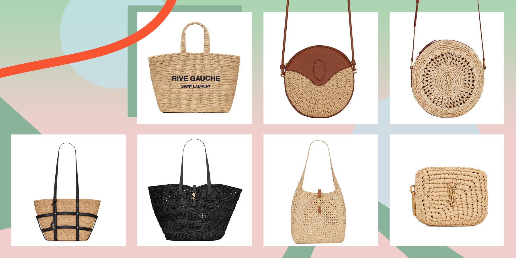 SAINT LAURENT ストロー かごバッグ SAINT LAURENT ストロー かご