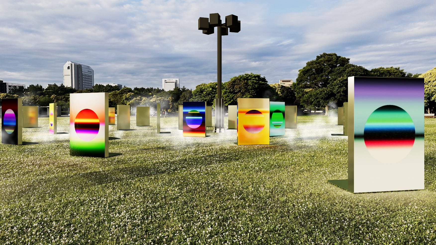 YOSHIROTTENの代表作「SUN」を海浜幕張で展示。音楽とアートの融合