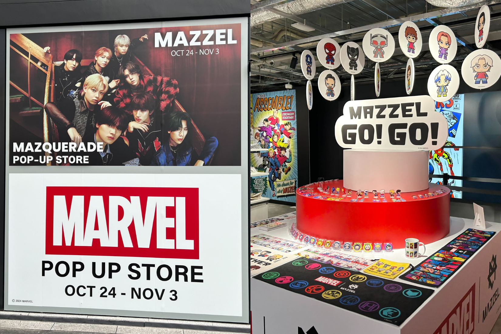 MARVEL（マーベル）とMAZZEL（マーゼル）のポップアップストアが原宿で
