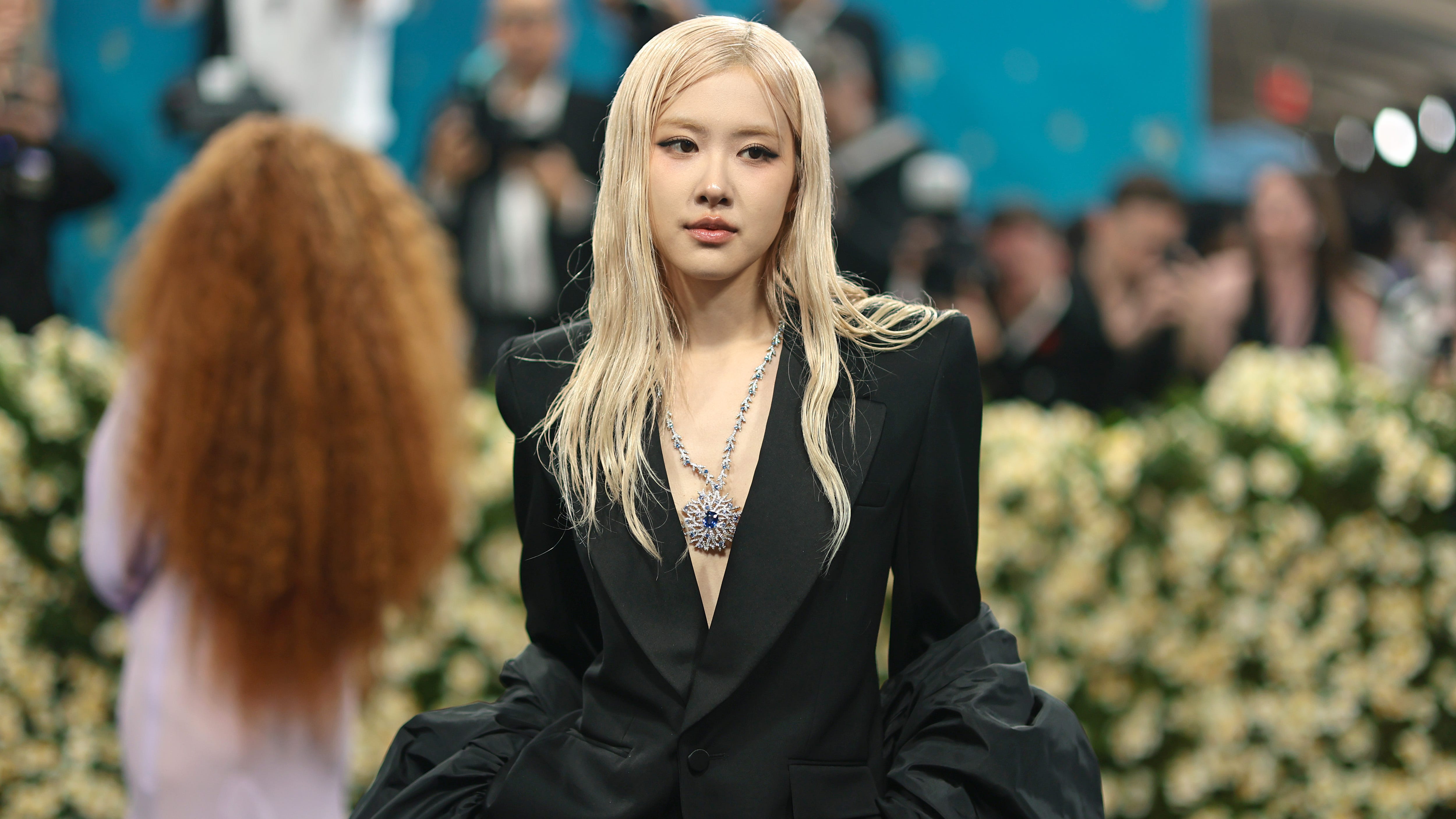 Blackpink's Rosé Wears a Saint Laurent Suit at the 2025 Met Gala