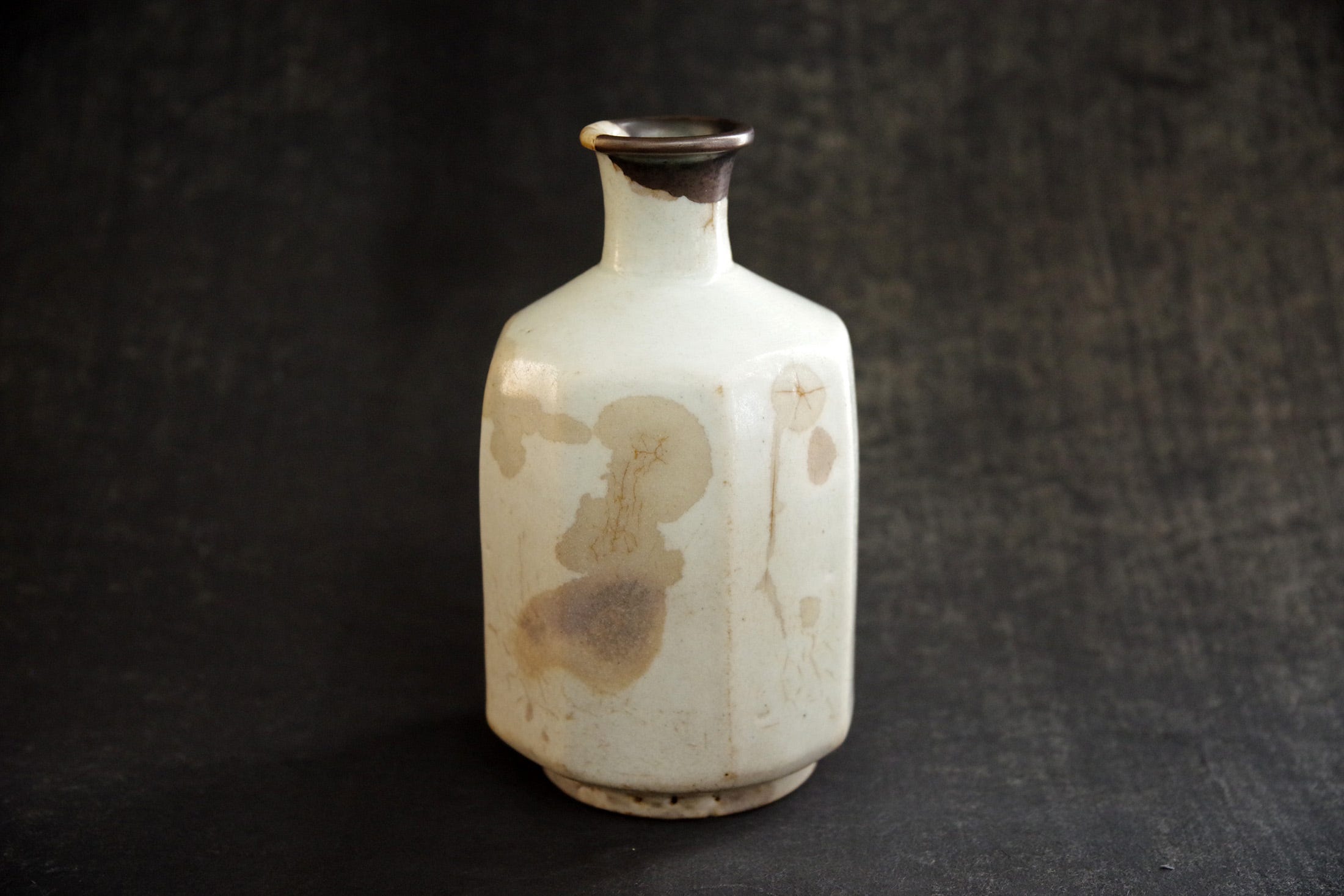 アンティーク輪線文 蓋物 古瀬戸 花器 古道具 骨董 検:白洲正子 秦秀雄