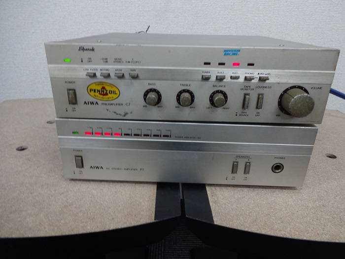 AIWA preamplifier S-C7 + power amplifier S-P7 set - Japanese