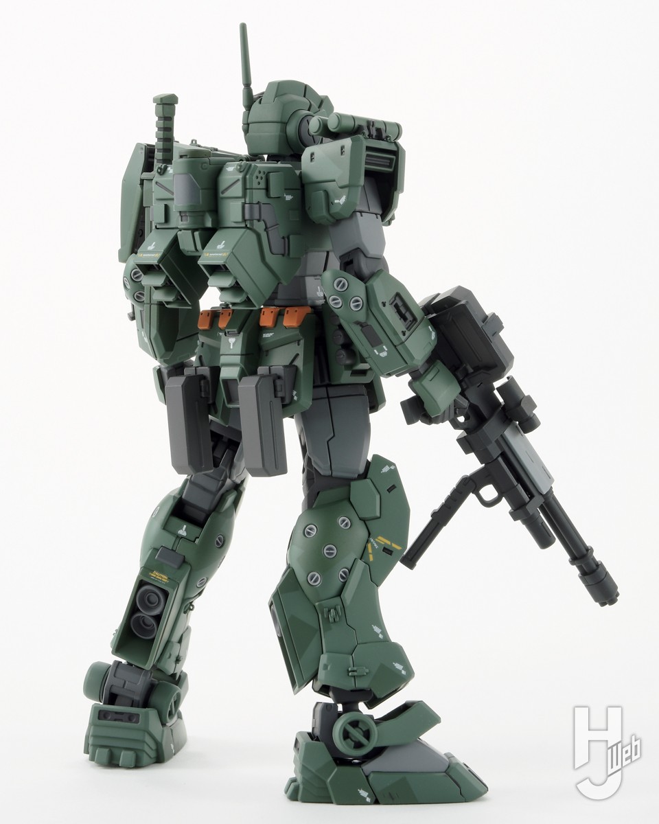 プレバン「HG ジム・スパルタン」をカメラアイの電飾と細部ディテール