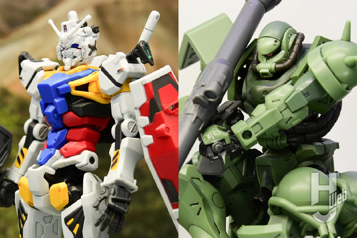 HG 白いガンダム」「HG ザク（GQ）（仮）」の商品化が発表＆先行展示