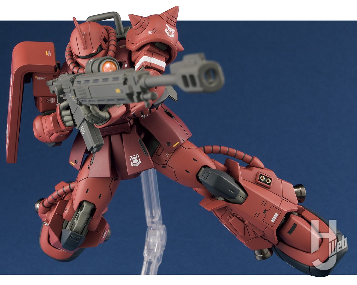 HG シャア専用高機動型ザクII」を 細部の微調整と劇中カラーにより