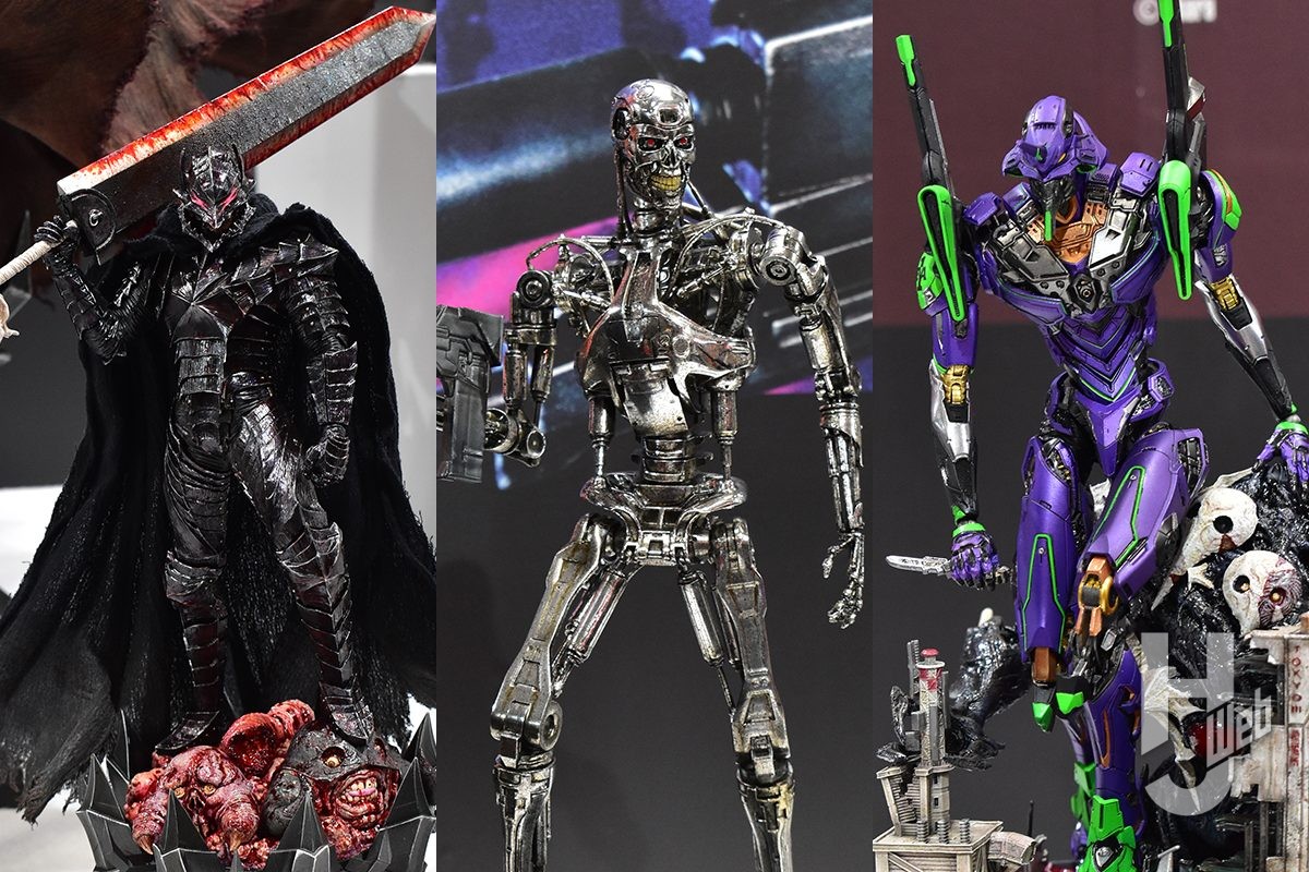 ターミネーター2』T-800のプラキット試作モデルが展示！ 『ベルセルク