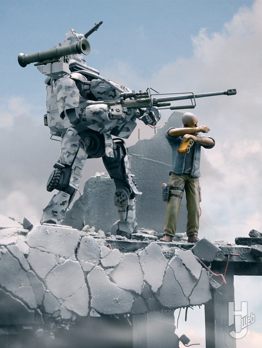 ザーヒルの狙撃シーンを再現した『OBSOLETE』ディオラマ「EP5 Major