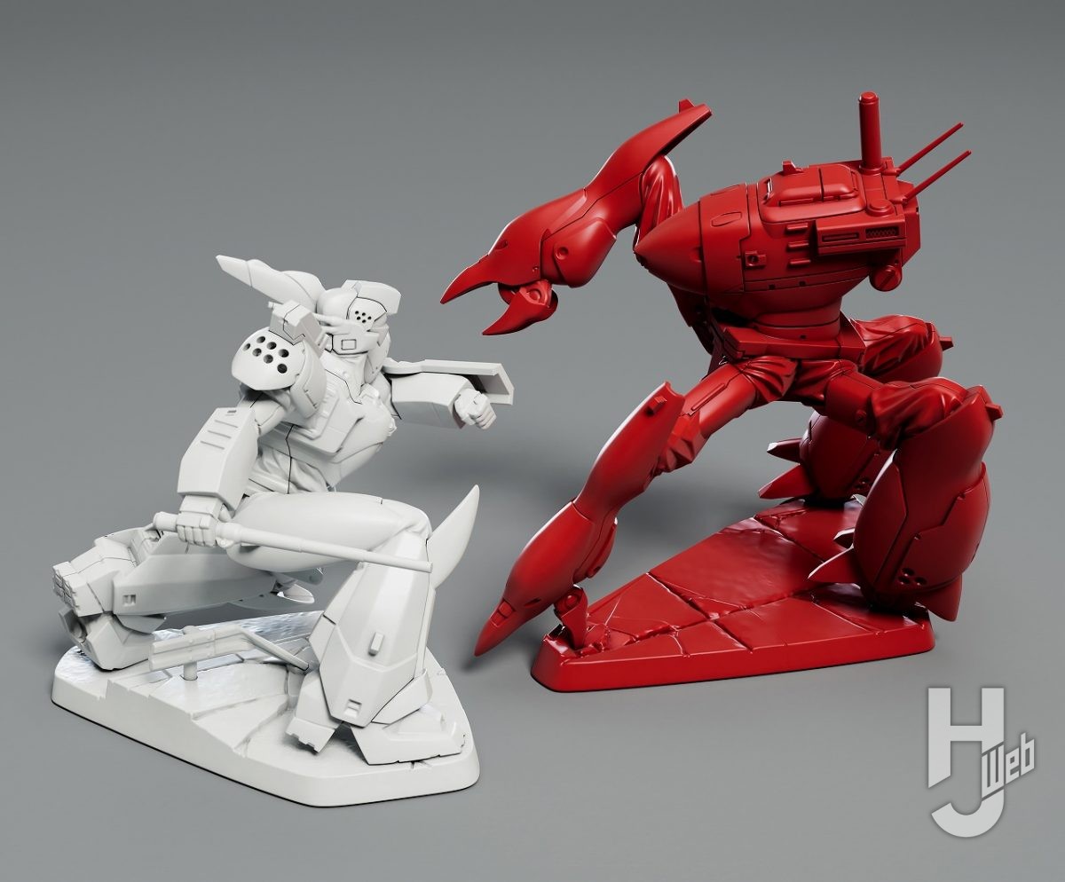 究極造形で楽しむロボットプラモ新時代。レイバー対決の風景を卓上に