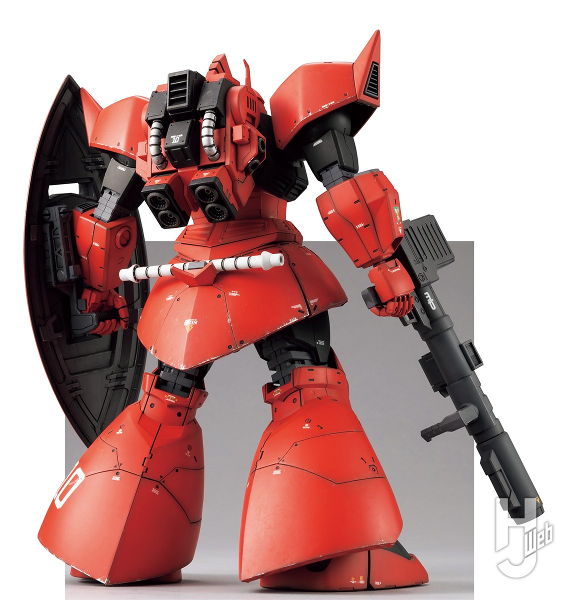 待望のMGジョニー・ライデン専用ゲルググを1/144の箱絵テイストに