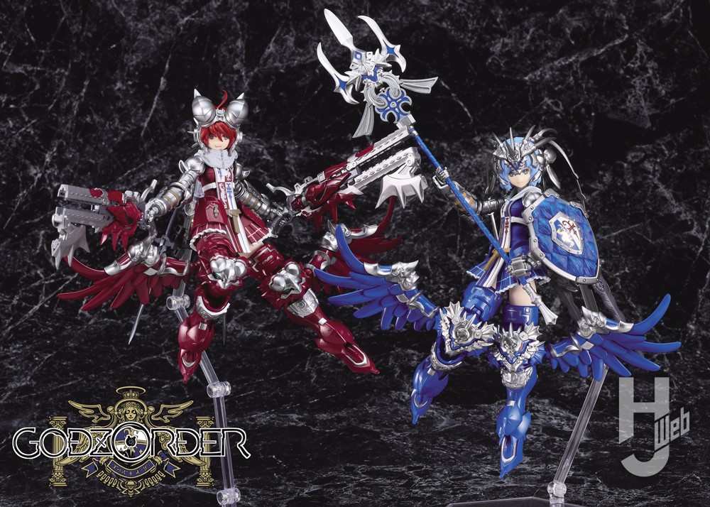 ガールズプラモ『GODZ ORDER ゴッズオーダー』に赤と青の“竜騎士コンビ