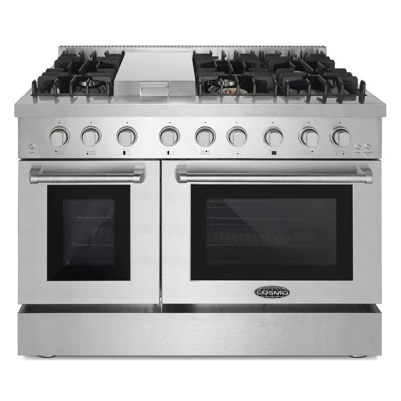 Cosmo 48-Inch Dual Fuel Range with Griddle and Double Oven (COS-DFRL48