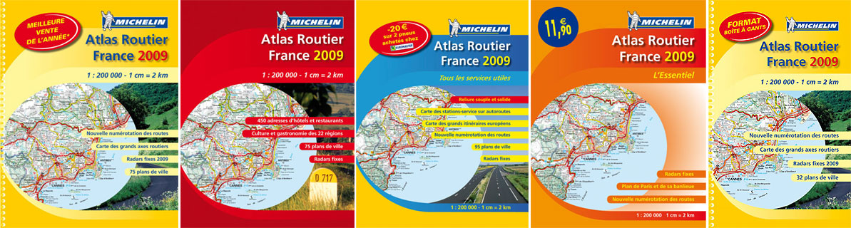 フランスの道路地図帳－ミシュラン社: 地図と鉄道のブログ