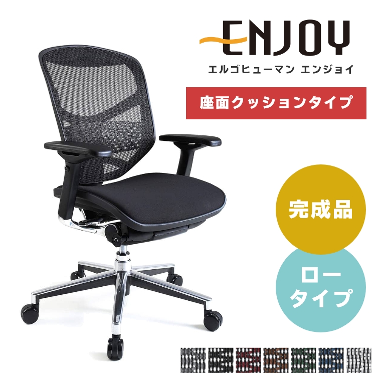 組立不要】 エルゴヒューマン エンジョイ 座面クッションタイプ