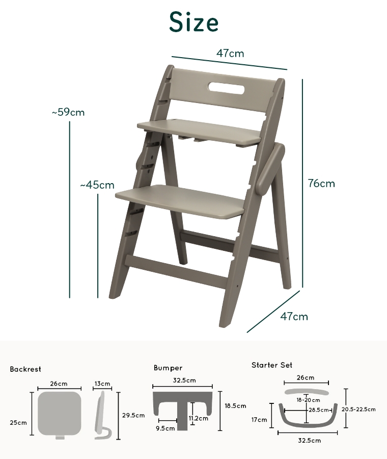 3歳までの4点セット】 木製ベビーハイチェア YIPPY COZY イッピー