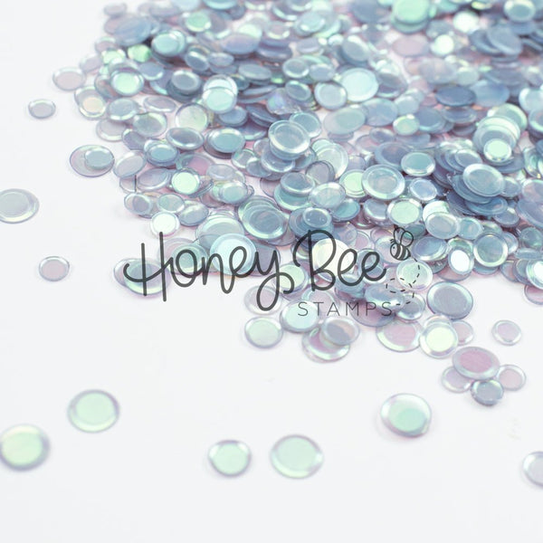 Lost Lake - No Hole Sequins - Pale Blue Gray Iridescent Confetti
