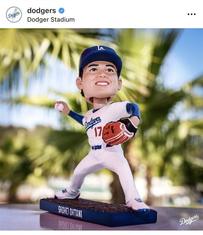 大谷翔平 ボブルヘッド 8月27日先発での限定配布 大谷翔平