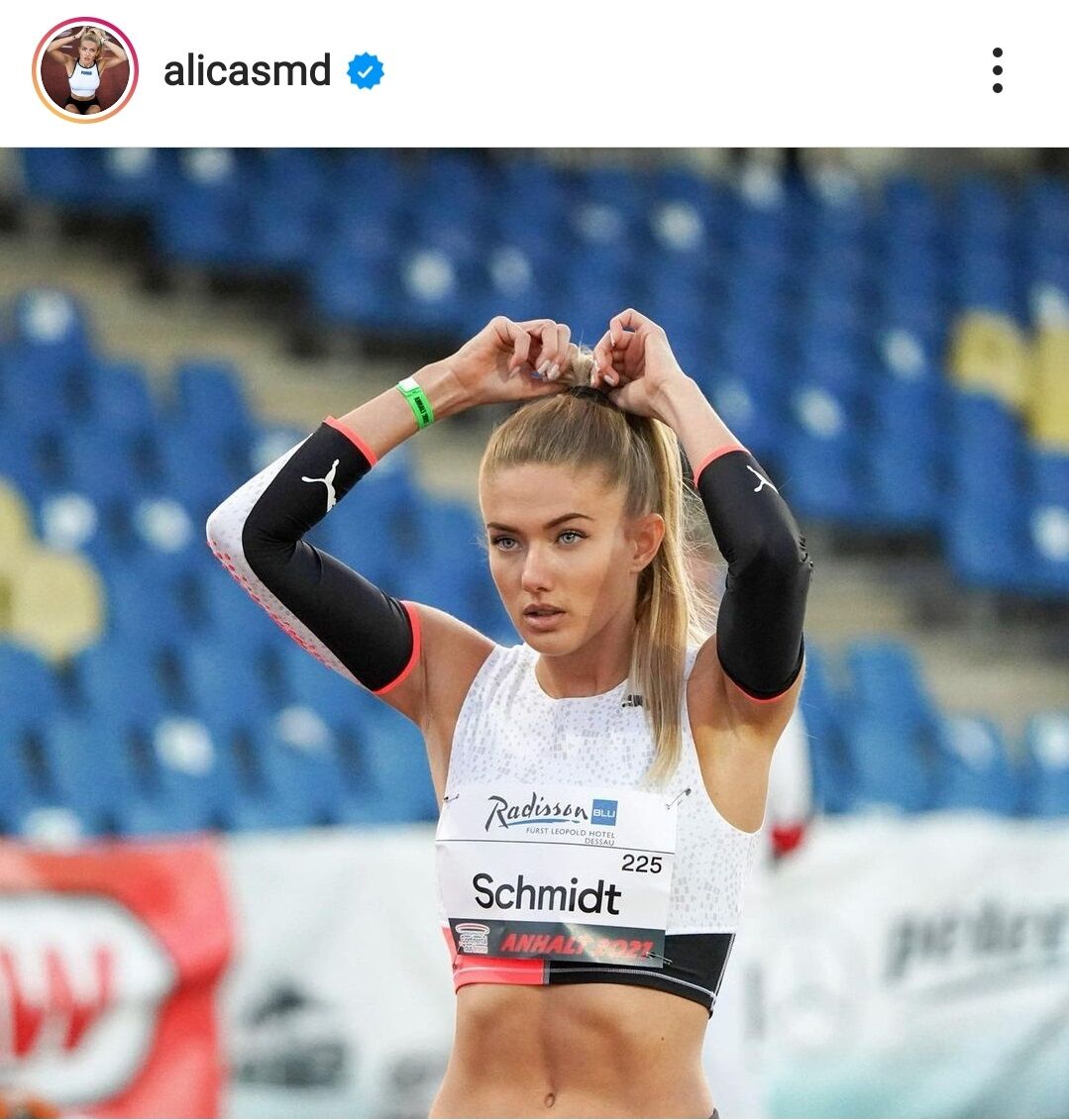 ドイツ陸上のアリカ・シュミット、新型コロナ感染＆じん帯断裂してい