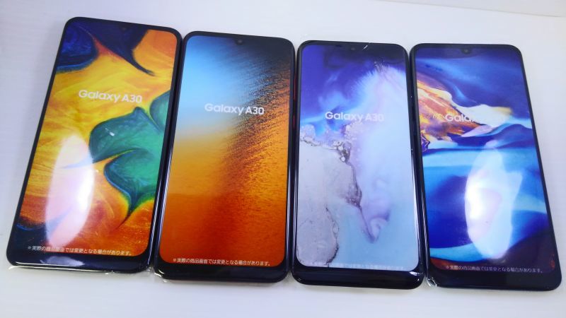 au SCV43 Galaxy A30 モックアップ 4色セット