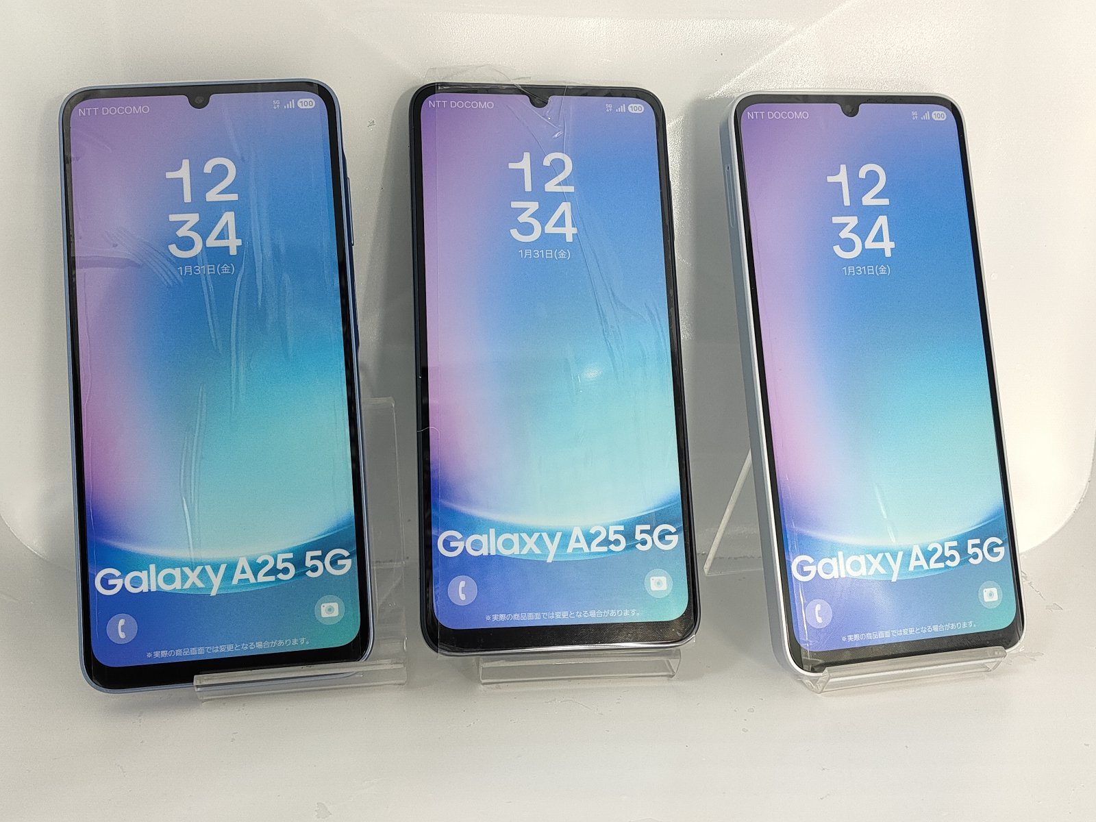 NTTドコモ SC－53F Galaxy A25 モックアップ 3色