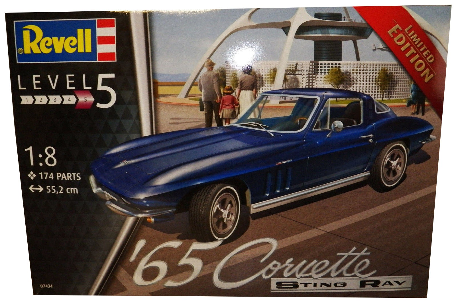 Revell 1/8 1965 Chevrolet Corvette Sting Ray Kit 95-07434