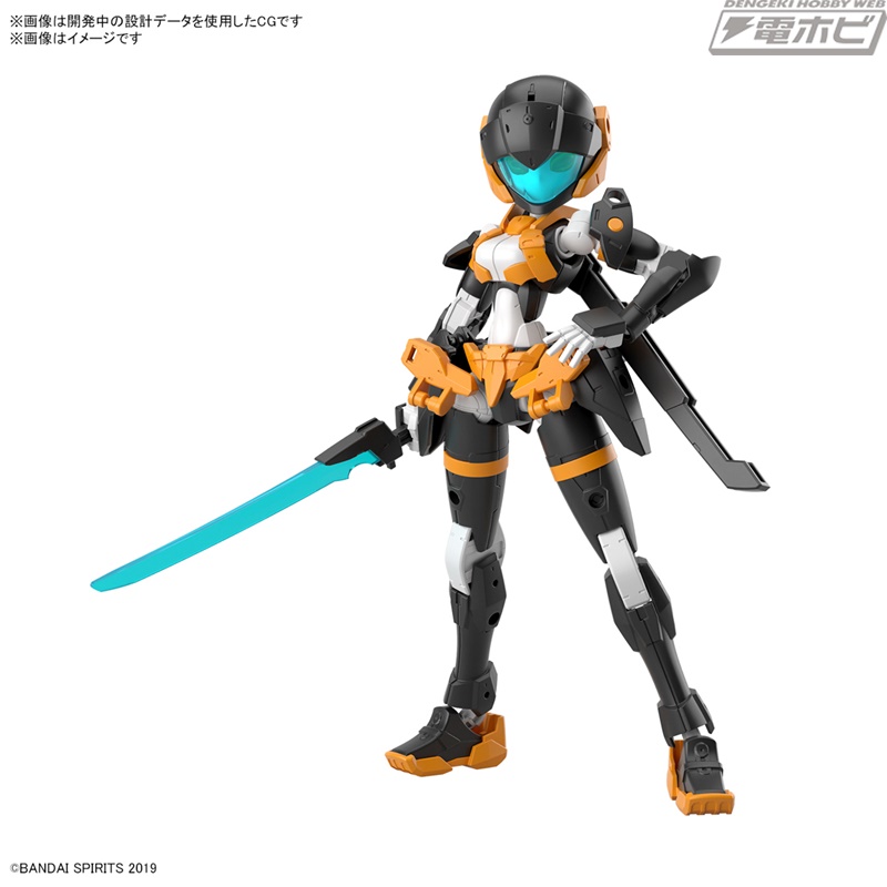 30MM」新規造形のブレードを携えたアチェルビーや、3段階の変形が