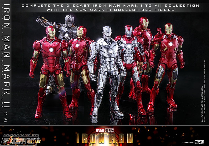 シルバーの輝きが増した「アイアンマン・マーク2（2.0版）」合金可動