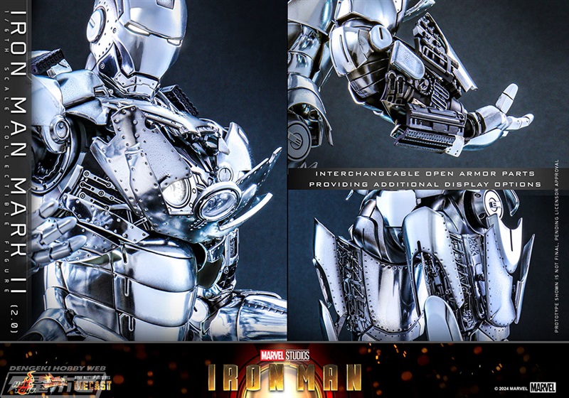 シルバーの輝きが増した「アイアンマン・マーク2（2.0版）」合金可動